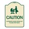 Signmission Caution Automatic Door Opens Out Please Step Back Heavy-Gauge Alum Sign, 24" x 18", TG-1824-24287 A-DES-TG-1824-24287 - alternate 1